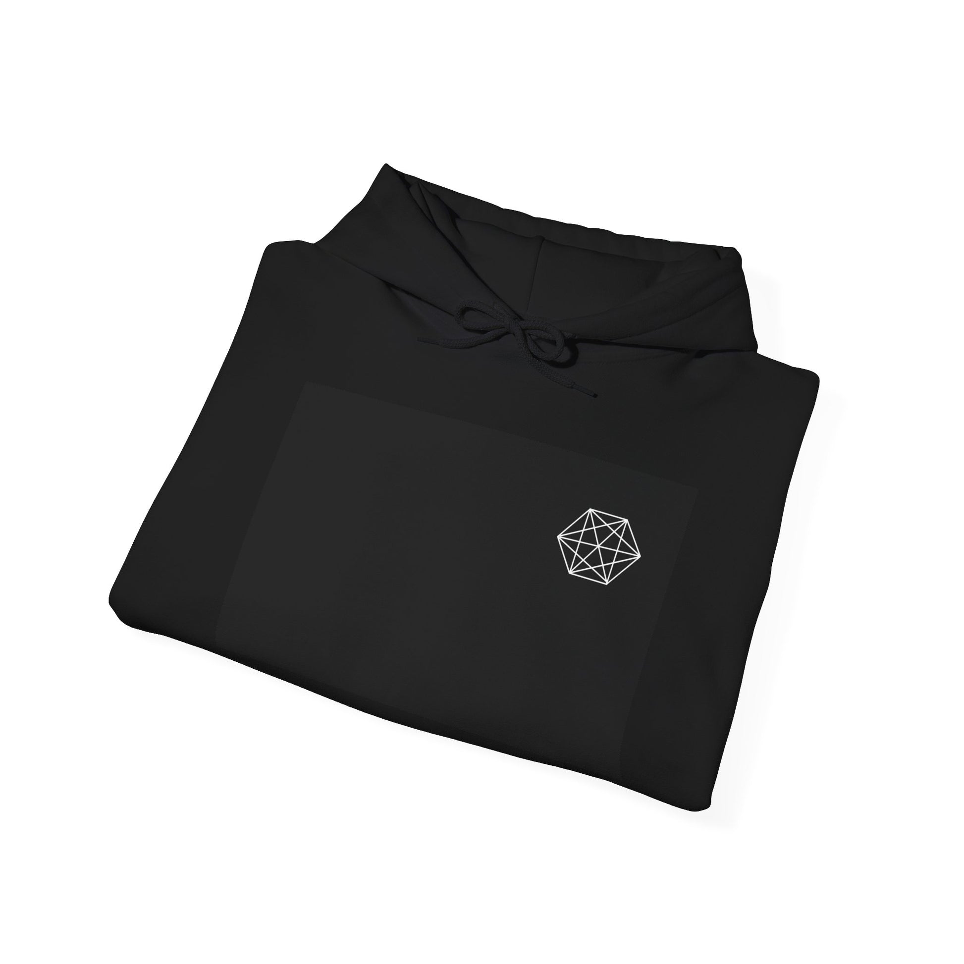 Loungewear meets rave aesthetics: Hexed & Blessed Hoodie featuring Electronic, DJ, PLUR, PeaceLoveUnityRespect, serif design elements, lasers, flash, and space for a musicfestival experience